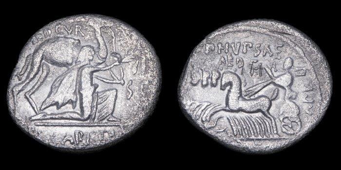 Romeinse Republiek. M. Aemilius Lepidus, 58 v.Chr.. Denarius, Postzegels en Munten, Munten | Europa | Niet-Euromunten