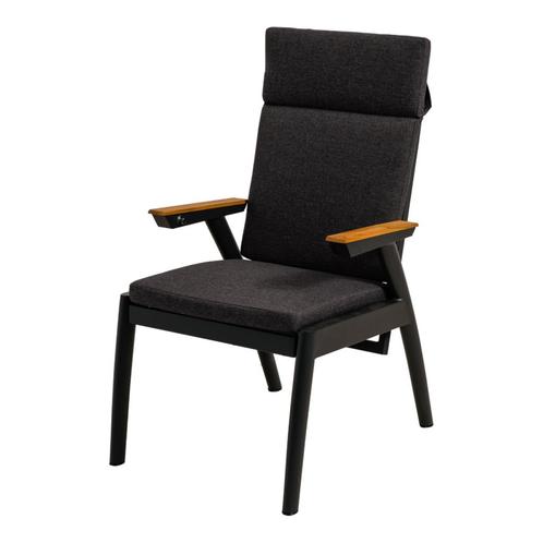 Tuinstoel Florence Alu - zwart, Huis en Inrichting, Stoelen, Zwart, Nieuw, Ophalen of Verzenden