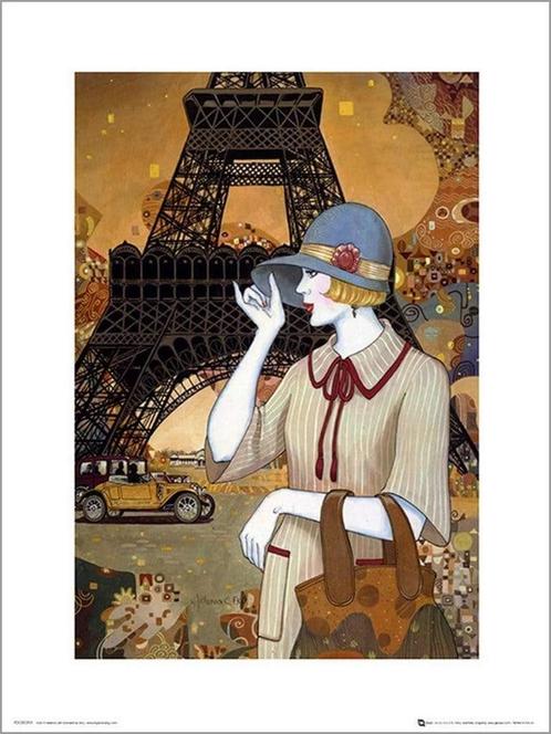 Kunstdruk Helena Lam Paris Adventure 24x30cm, Huis en Inrichting, Woonaccessoires | Schilderijen, Tekeningen en Foto's, Nieuw