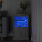 vidaXL Bijzetkast met LED bewerkt hout grijs sonoma, Huis en Inrichting, Kasten | Overige, Verzenden, Nieuw