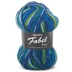 DROPS Fabel Print - 677 groen/turkoois - Wol Garen, Hobby en Vrije tijd, Breien en Haken, Ophalen of Verzenden, Nieuw