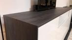 Dressoir Panda hoogglans wit met massief bamboe, Huis en Inrichting, Kasten | Dressoirs, Ophalen of Verzenden, Nieuw