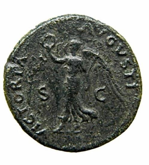 Romeinse Rijk. Nero (54-68 n.Chr.). As Rom - VICTORIA, Postzegels en Munten, Munten | Europa | Niet-Euromunten