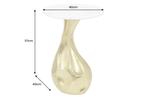 Side table TEAR 60cm goud wit marble - 44834, Huis en Inrichting, Tafels | Sidetables, Ophalen of Verzenden, Nieuw