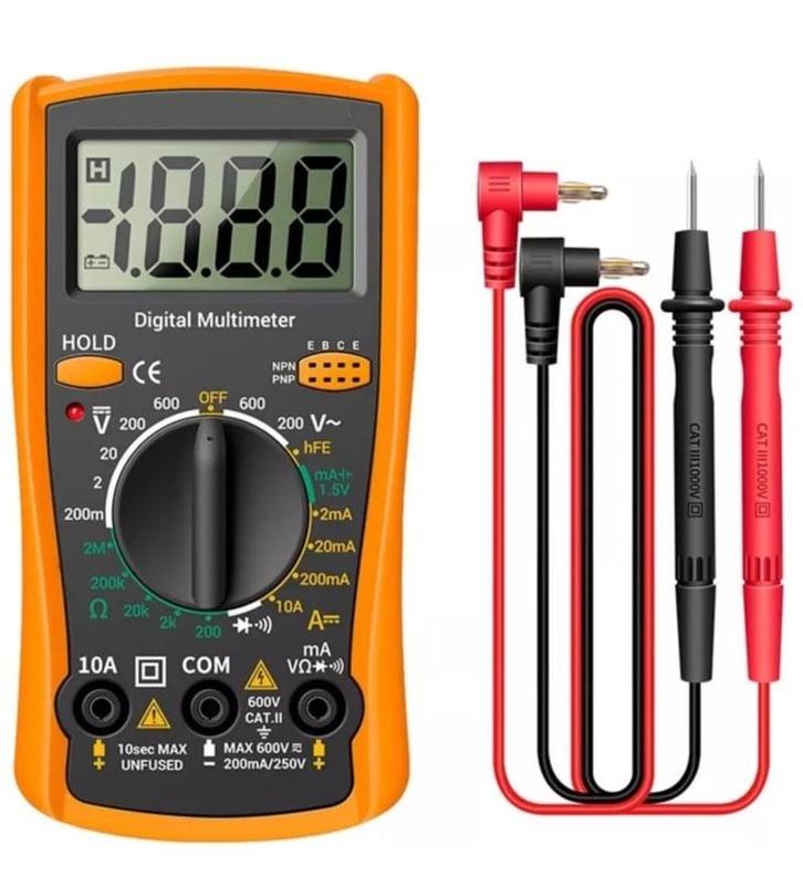 Multimeter inclusief beschermkap en testsnoer (Gereedschap), Doe-het-zelf en Verbouw, Meetapparatuur, Multimeter, Nieuw, Verzenden