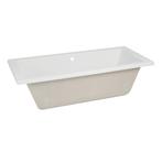 BWS Duo Inbouw Ligbad Saturnus 190x90x49 cm Acryl Wit, Ophalen of Verzenden, Nieuw, Bad