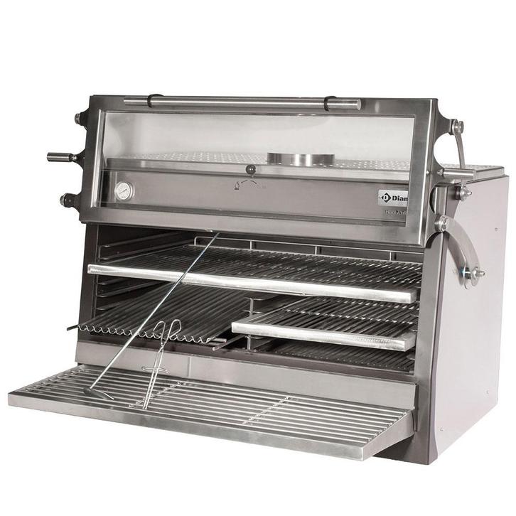 Houtskooloven-bbq, GN 2/1 + Gn1/1 (150 Kg/h)- Hefbare Deur/r, Zakelijke goederen, Horeca | Keukenapparatuur, Nieuw in verpakking
