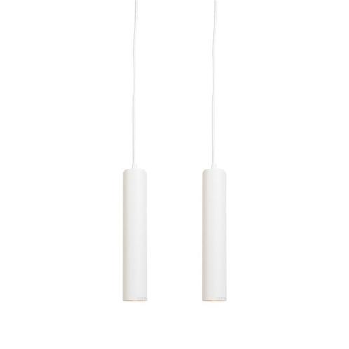Set van 2 design hanglampen wit - Tuba small, Huis en Inrichting, Lampen | Hanglampen, Nieuw, Overige materialen, 75 cm of meer