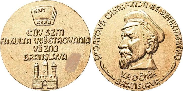 Akademien, Schulen, Universitaeten Orte Bratislava (cssr), Postzegels en Munten, Penningen en Medailles, Verzenden