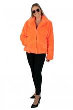 Bontjas neon oranje dames, Kleding | Dames, Carnavalskleding en Feestkleding, Ophalen of Verzenden, Nieuw