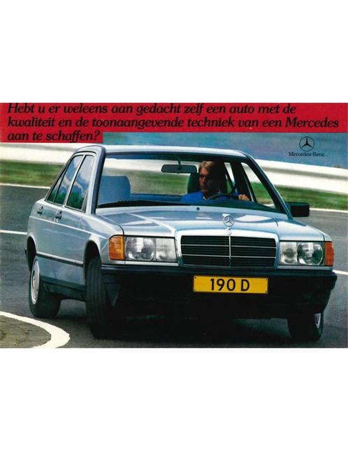 1983 MERCEDES BENZ 190D BROCHURE NEDERLANDS, Boeken, Auto's | Folders en Tijdschriften