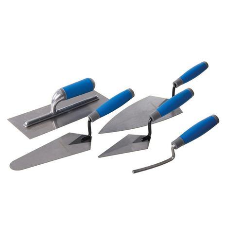 Silverline Complete troffel set - soft-grip handvaten - 5..., Doe-het-zelf en Verbouw, Gereedschap | Handgereedschap, Nieuw, Ophalen of Verzenden