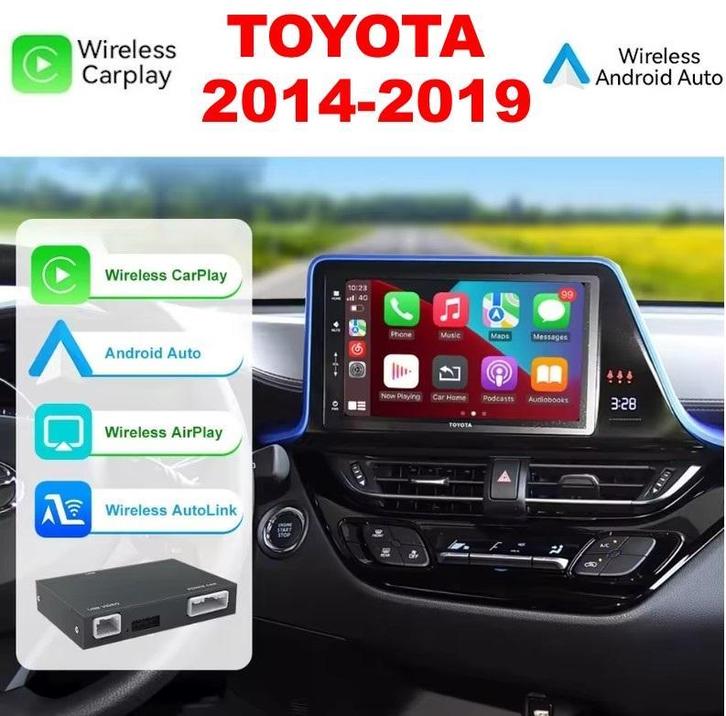 Toyota 2014-2019 draadloos Apple carplay Androidauto module, Auto diversen, Autonavigatie, Nieuw, Ophalen of Verzenden
