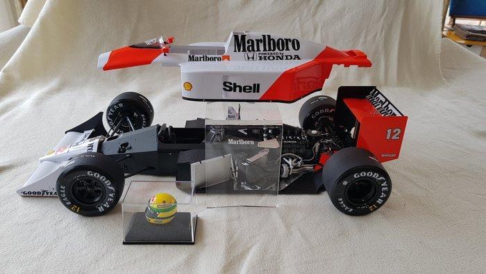 DeAgostini - Kyosho 1:8 - Modelauto - McLaren MP4/4 - Ayrton, Hobby en Vrije tijd, Modelauto's | 1:5 tot 1:12