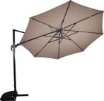 Zweefparasol VirgoFlex Taupe Ø350 cm - inclusief kruisvoet, Tuin en Terras, Ophalen of Verzenden, Nieuw