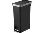 EKO - Hana Slim pedaalemmer 40 liter - Plastic - Zwart, Verzenden, Zo goed als nieuw
