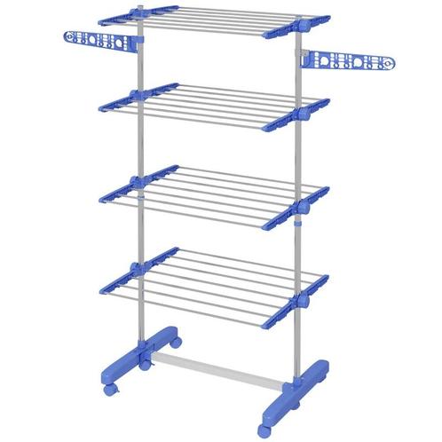 10% KORTING - Wasdroger 5 Niveaus, Opvouwbaar, éénkliksystee, Tuin en Terras, Droogmolens en Wasrekken, Nieuw, Verzenden