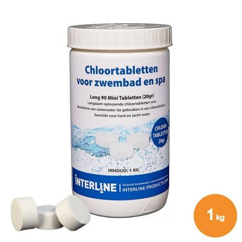 Chloor 1KG 20 grams tabletten interline, Tuin en Terras, Zwembad-toebehoren, Nieuw, Ophalen of Verzenden