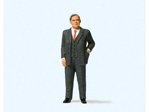Preiser 57154 Helmut Schmidt 1:24 (Figuren, Scenery), Hobby en Vrije tijd, Modelbouw | Figuren en Diorama's, Nieuw, Ophalen of Verzenden