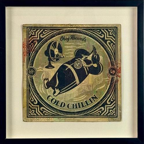 Shepard Fairey (OBEY) (1970) - Cold Chillin (HPM), Antiek en Kunst, Kunst | Schilderijen | Modern