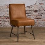 *WOONWINKEL* Tower Living Belmonte Cognac Eetkamerstoel Indu, Huis en Inrichting, Stoelen, Nieuw, Stof, Bruin, Verzenden