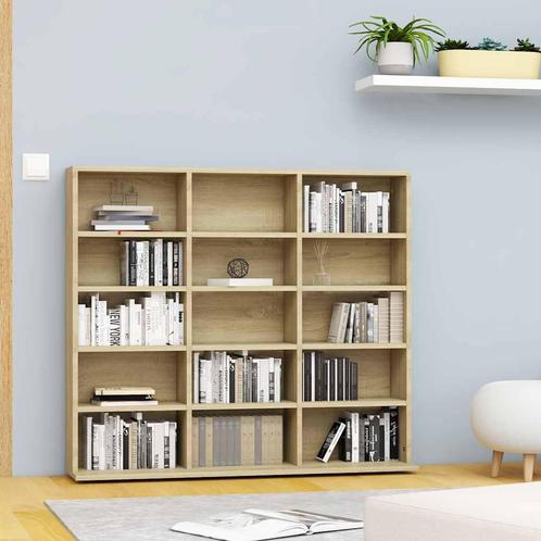 vidaXL Cd-kast 100x23x89,5 cm bewerkt hout sonoma, Huis en Inrichting, Woonaccessoires | Cd- en Dvd-rekken, Nieuw, Verzenden