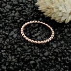Roségouden aanschuifring met bolletjes (gouden ring), Gebruikt, Overige kleuren, Ophalen of Verzenden, 17 tot 18