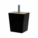 Zwart kastpootje bankstelpootje 68x63mm met M8 stokschroef, Ophalen of Verzenden, Nieuw
