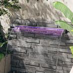 vidaXL Watervaloverlaat met RGB LEDs 108 cm roestvrij staal, Tuin en Terras, Waterpartijen en Fonteinen, Verzenden, Nieuw
