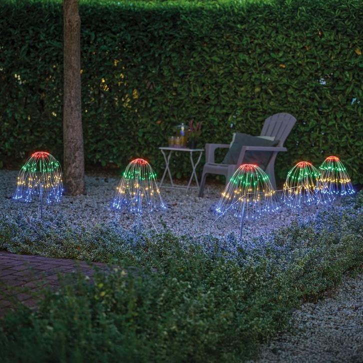 Tuinstekers kerstverlichting kwalvormige takken - 5 stuks -, Diversen, Kerst, Nieuw, Verzenden