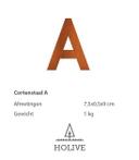 Letters A-D Cortenstaal