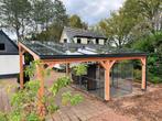 Houten Solar Carport Dubbel - 2 parkeerplekken, Tuin en Terras, Nieuw, Carport