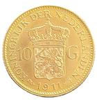 Gouden 10 gulden Wilhelmina 1911