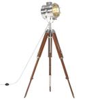 Driepoot Vloerlamp Mangohout 165cm - Retourdeal - 41% Kor..., Ophalen of Verzenden, Nieuw, Retro, 100 tot 150 cm