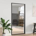 vidaXL Binnen Deur Zwart 102.5 x 201.5 cm Gehard glas en, Doe-het-zelf en Verbouw, Deuren en Horren, Verzenden, Nieuw