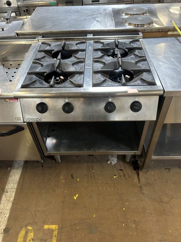 Occasion Mareno 4 pits gasfornuis, Zakelijke goederen, Horeca | Keukenapparatuur, Gebruikt, Ophalen