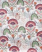 Katoen Twill Bloemen Multicolor/Ecru, Nieuw, Overige kleuren
