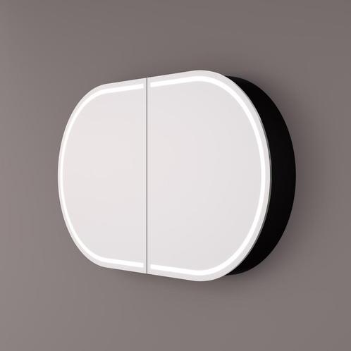 Spiegelkast Hipp Design SPK 91000 Ovaal 120x70 cm 1 deur Met, Doe-het-zelf en Verbouw, Sanitair, Bad, Nieuw, Ophalen of Verzenden