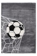 Kindervloerkleed | Happy | Voetbal | Zilver | 120x170 cm, Verzenden, Nieuw