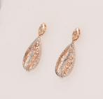 Cocktail oorbellen - 14 karaat Roségoud - 0.45ct. tw.
