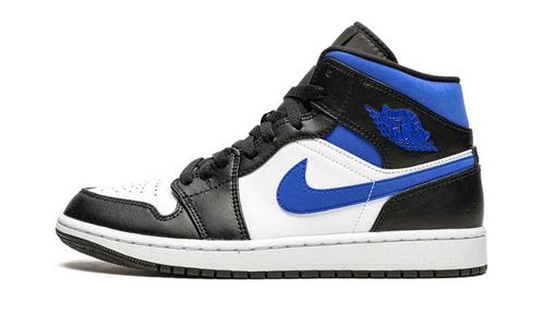 Jordan 1 mid Black Racer Blue - maat 43 (Sneakers, Schoenen), Kleding | Dames, Schoenen, Sneakers of Gympen, Nieuw, Verzenden