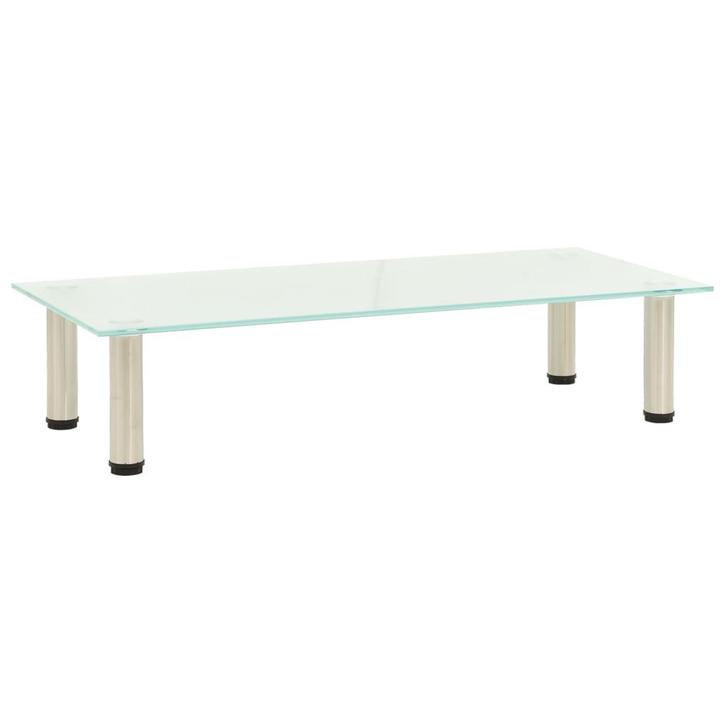 vidaXL Tv-meubel 80x35x17 cm gehard glas mat, Huis en Inrichting, Kasten | Televisiemeubels, 25 tot 50 cm, Nieuw, Glas, Minder dan 100 cm