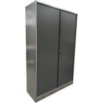 Ahrend Roldeurkast 120x45x193 cm, 4 legborden, Zwart/Grijs,, Ophalen of Verzenden, Gebruikt