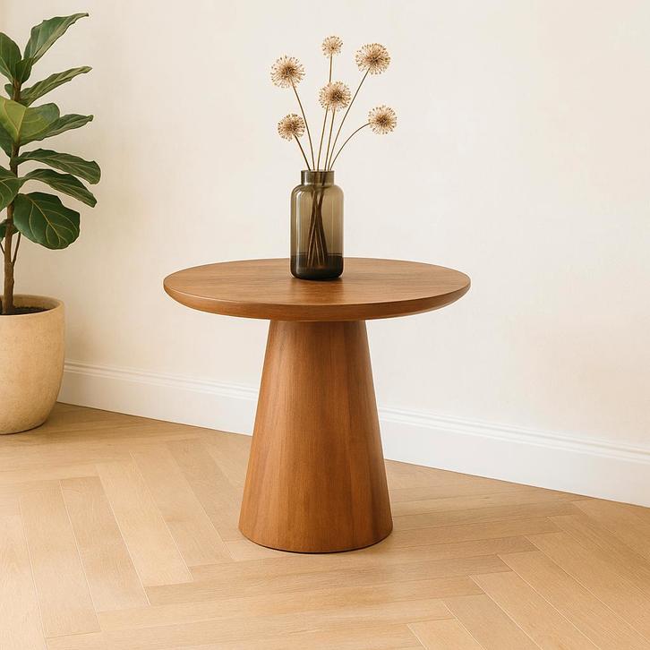 Salontafel Mangohout Salontafel Mick Rond 60 cm, Huis en Inrichting, Tafels | Salontafels, Nieuw, Overige houtsoorten, Rond, Verzenden