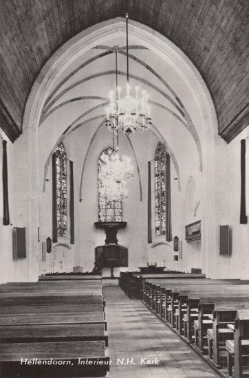 HELLENDOORN - Interieur N.H. Kerk, Verzamelen, Ansichtkaarten | Nederland, Verzenden