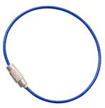 Staaldraad 150 mm armband Staaldraad sleutelring blauw, Verzenden, Nieuw