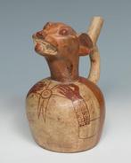 Precolumbiaans. Moche Zeldzame keramieke jachtluipaald