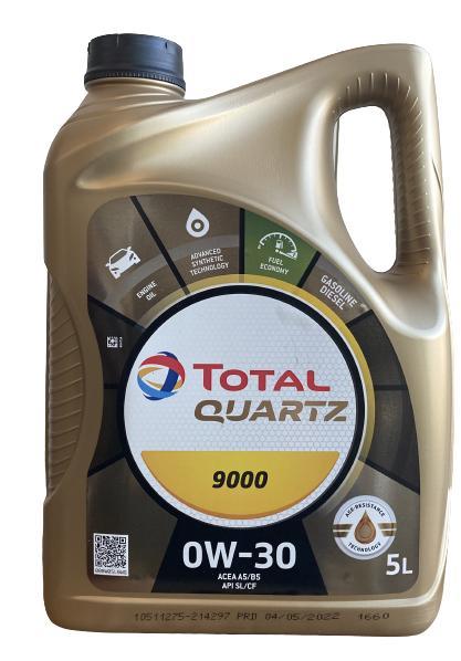 Total Quartz 9000 0W30 5 Liter, Auto diversen, Onderhoudsmiddelen, Ophalen of Verzenden