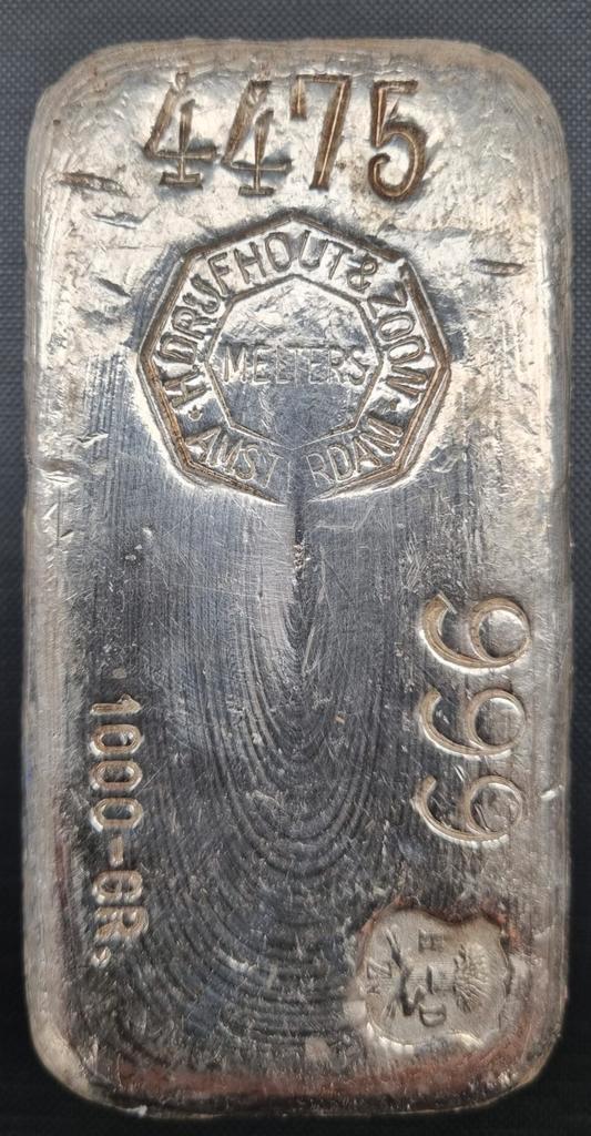 Drijfhout &amp; Zoon 1 Kg Zilverbaar, Postzegels en Munten, Edelmetalen en Baren, Zilver, Verzenden
