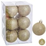 Kerstballen set 12 stuks Goud Ø 4 cm, Nieuw, Verzenden